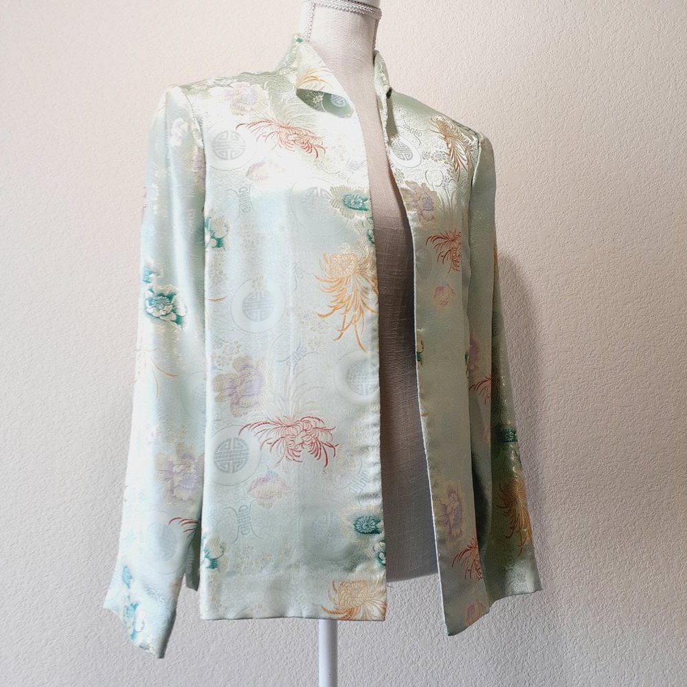 Drapers & Damon's Asian Print Open Jacket
